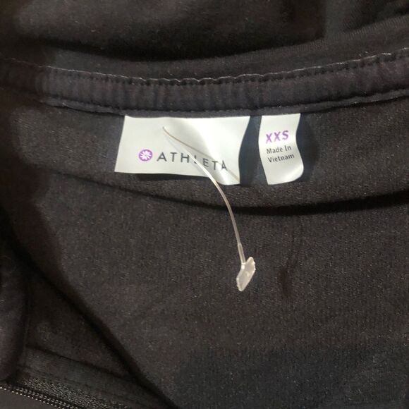 Athleta Black Hooded Active Pull Over (XXS) - Picture 4 of 6